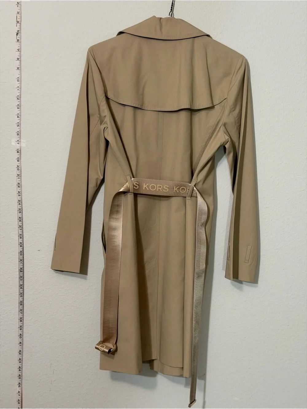 Michael Kors Tan Double-Breasted Trench Coat